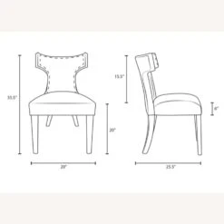 Other Dining Chair In Azure Fabric W/ Nailhead Trim