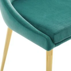 Other Modern Dining Chair In Teal Performance Velvet