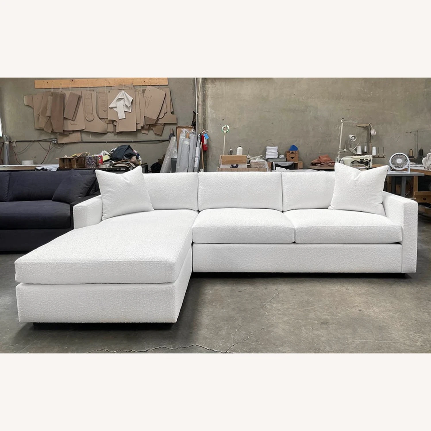 Other Shelter Arm Sofa Chaise Sectional In White Boucle 3 Other Shelter Arm Sofa Chaise Sectional In White Boucle