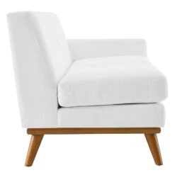 Other 2-Piece Sectional In White W/Tufted Buttons Finish