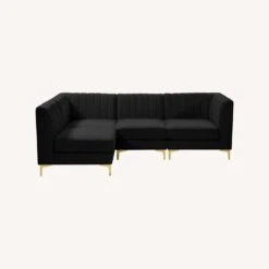 Other Modular Sectional In Channel Tufted Black Velvet 41 Other Modular Sectional In Channel Tufted Black Velvet -Home Furnishings Store 1500 1500 frame 0 173