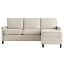 Other 2-Piece Sectional In Beige Polyester Fabric Finish 15 Other 2-Piece Sectional In Beige Polyester Fabric Finish -Home Furnishings Store 1500 1500 frame 0 1748