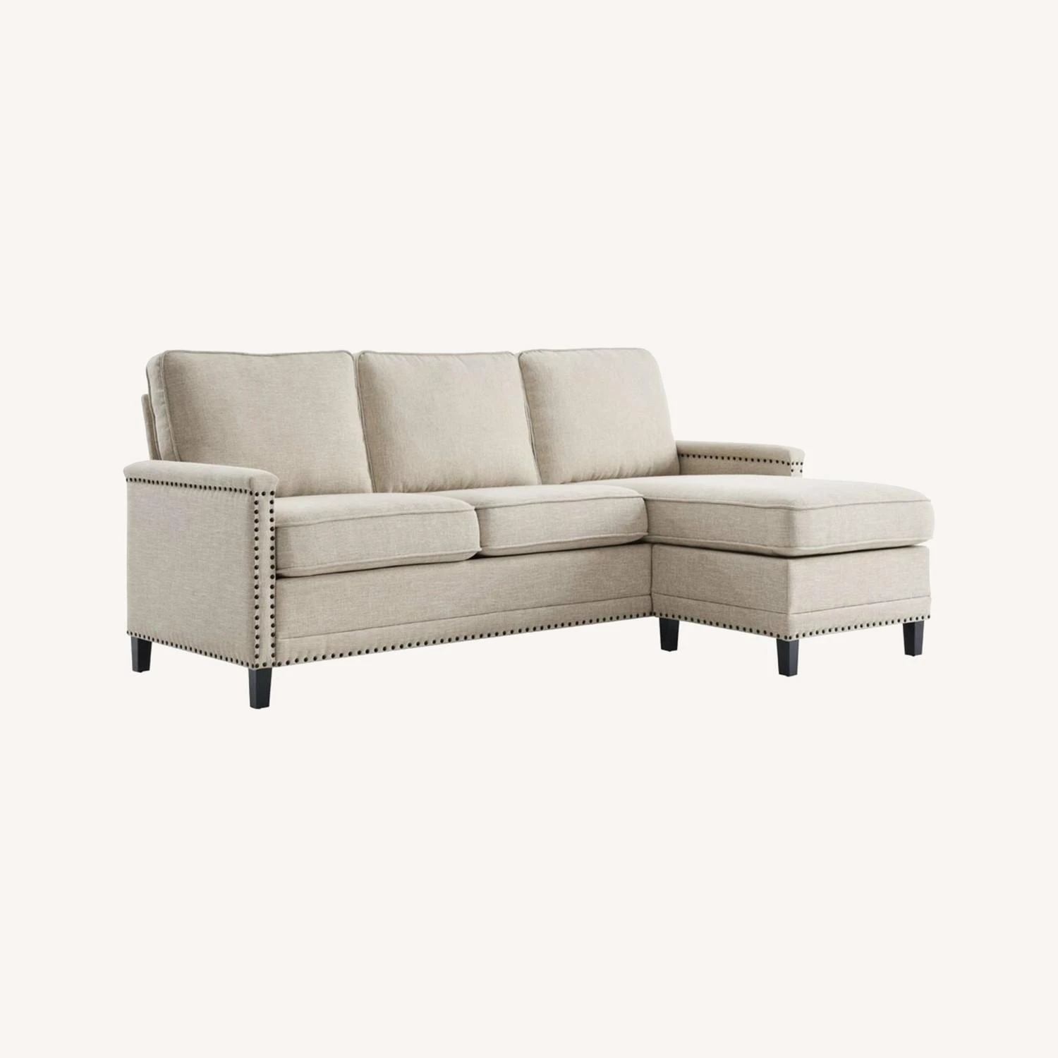 Other 2-Piece Sectional In Beige Polyester Fabric Finish 10 Other 2-Piece Sectional In Beige Polyester Fabric Finish - Image 8