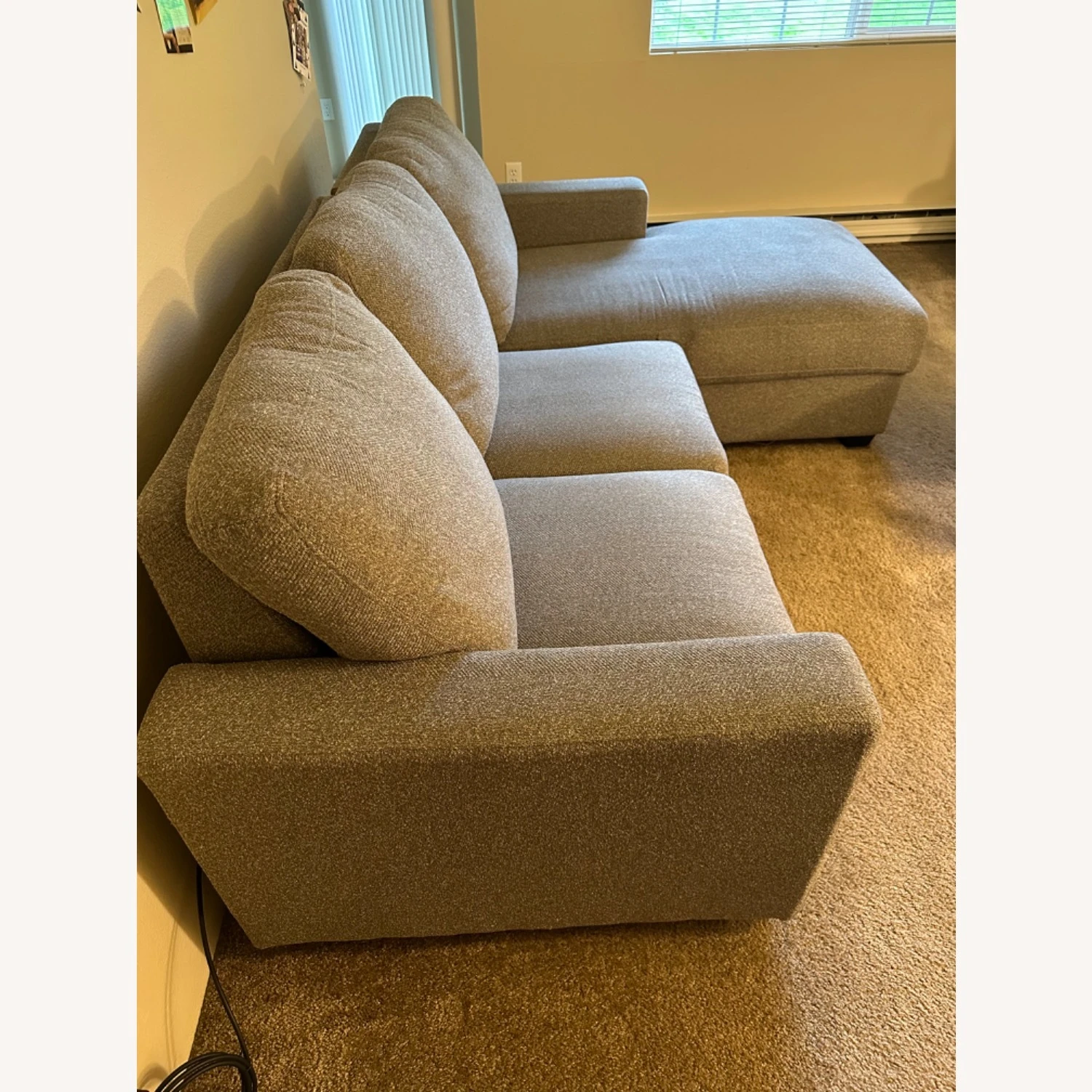 Grey Couch With Drop Down Table 4 Grey Couch With Drop Down Table - Image 2