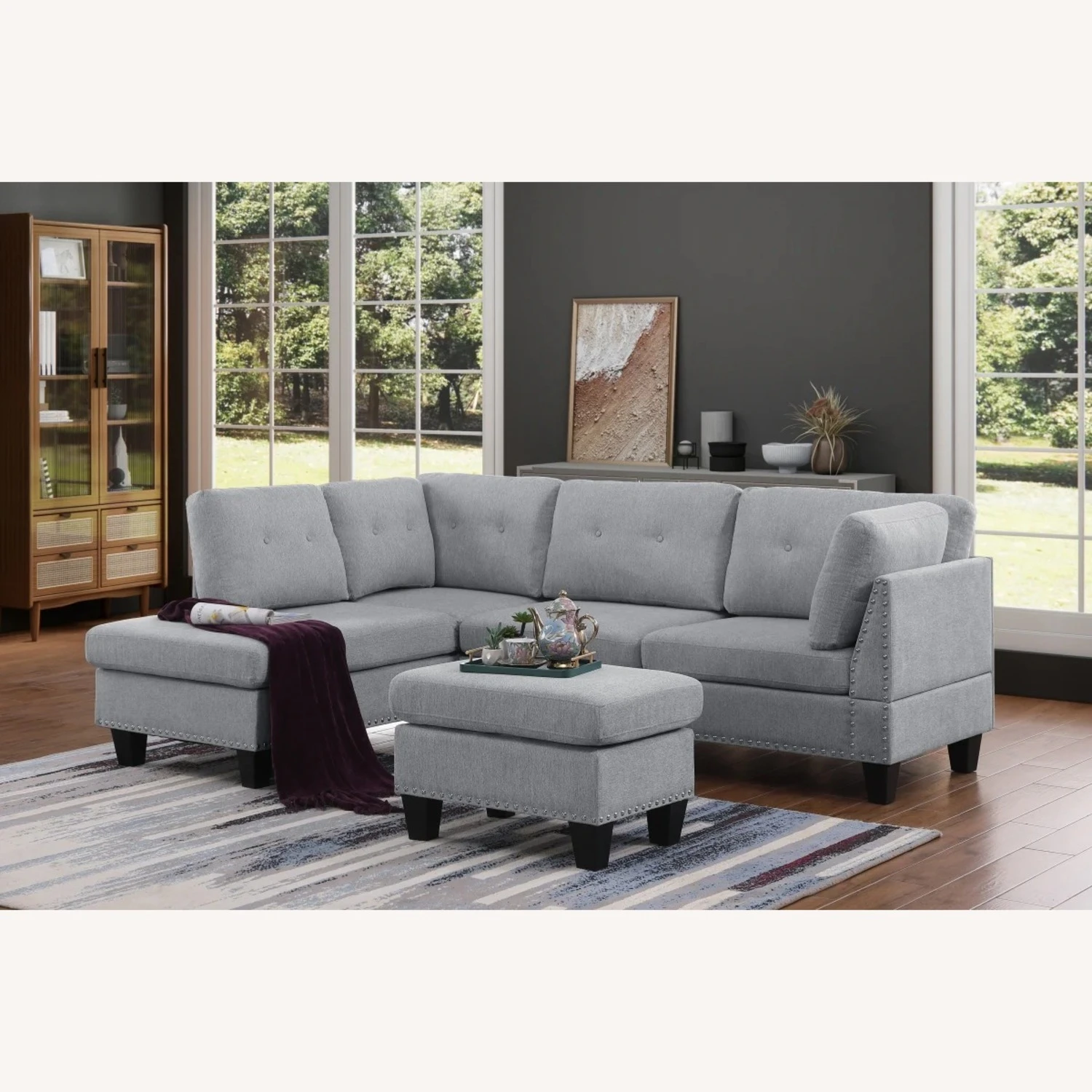 Other L-Shape Sectional Sofa With Ottoman - Left Chaise 3 Other L-Shape Sectional Sofa With Ottoman - Left Chaise