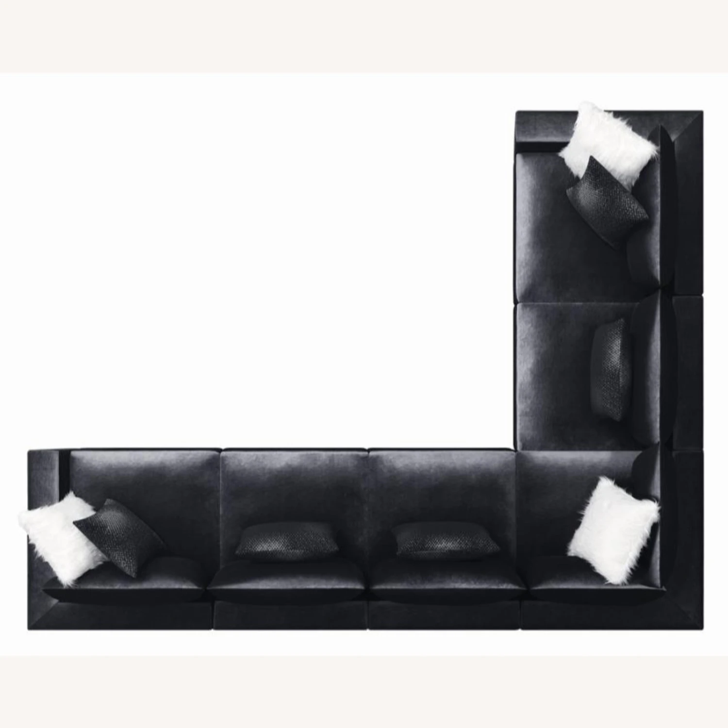 Other Modular Sectional In Charcoal Velvet Fabric 4 Other Modular Sectional In Charcoal Velvet Fabric - Image 2