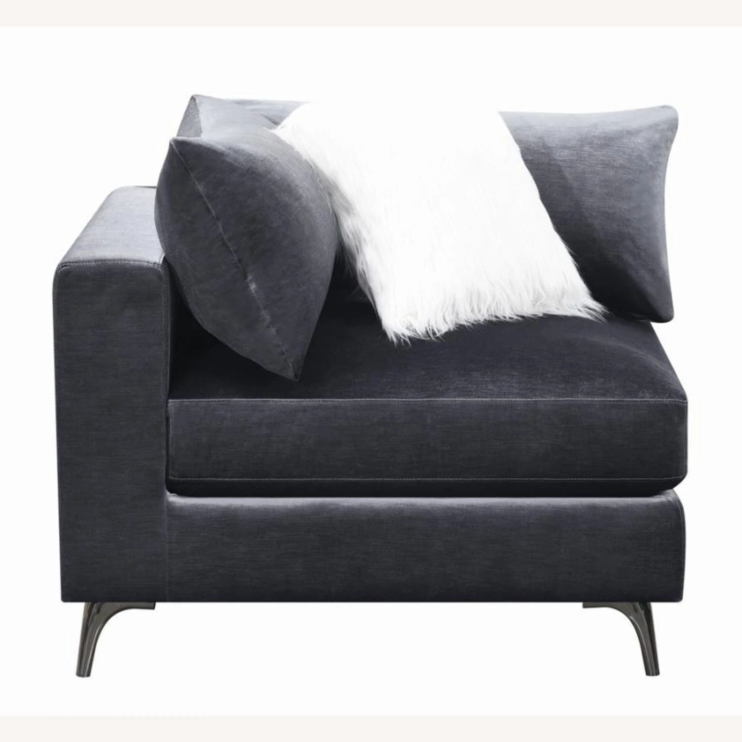 Other Modular Sectional In Charcoal Velvet Fabric 8 Other Modular Sectional In Charcoal Velvet Fabric - Image 6