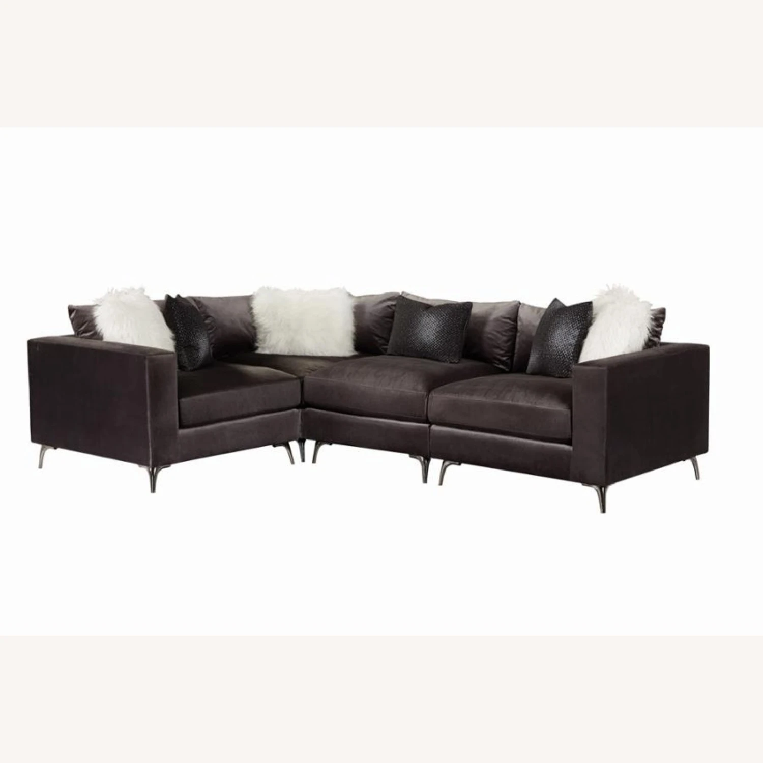 Other Modular Sectional In Charcoal Velvet Fabric 12 Other Modular Sectional In Charcoal Velvet Fabric - Image 10