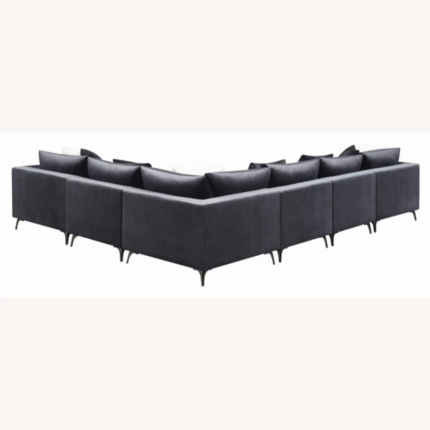 Other Modular Sectional In Charcoal Velvet Fabric 17 Other Modular Sectional In Charcoal Velvet Fabric - Image 15