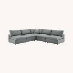 Other 5-Piece Sectional Sofa In Gray Vegan Leather -Home Furnishings Store 1500 1500 frame 0 2002