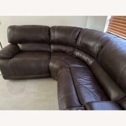 Reclining Faux-Leather Sectional 8 Reclining Faux-Leather Sectional -Home Furnishings Store 1500 1500 frame 0 2031