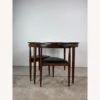 Mid Century Round Dining Table With 2 Nesting Chairs