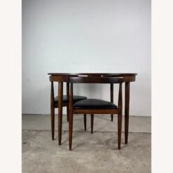 Mid Century Round Dining Table With 2 Nesting Chairs