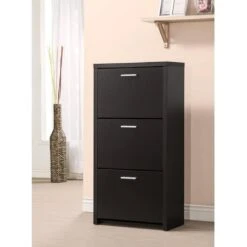 Other 3-Compartment Shoe Storage Cabinet In Black Finish 9 Other 3-Compartment Shoe Storage Cabinet In Black Finish -Home Furnishings Store 1500 1500 frame 0 220