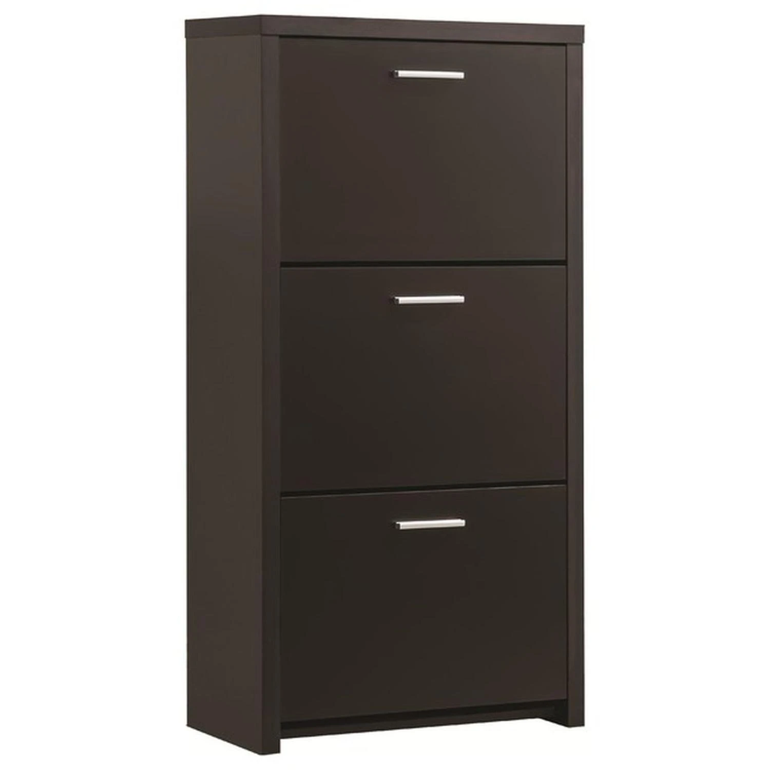 Other 3-Compartment Shoe Storage Cabinet In Black Finish 6 Other 3-Compartment Shoe Storage Cabinet In Black Finish - Image 4
