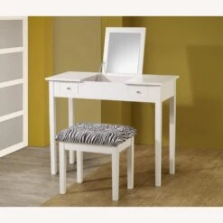 Other Vanity Desk In White Finish W/ Zebra Design Stool 23 Other Vanity Desk In White Finish W/ Zebra Design Stool -Home Furnishings Store 1500 1500 frame 0 2392