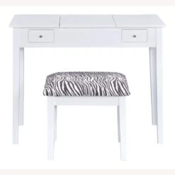 Other Vanity Desk In White Finish W/ Zebra Design Stool 24 Other Vanity Desk In White Finish W/ Zebra Design Stool -Home Furnishings Store 1500 1500 frame 0 2393
