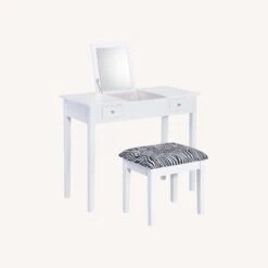 Other Vanity Desk In White Finish W/ Zebra Design Stool 26 Other Vanity Desk In White Finish W/ Zebra Design Stool -Home Furnishings Store 1500 1500 frame 0 2395
