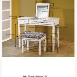 Other Vanity Desk In White Finish W/ Zebra Design Stool 31 Other Vanity Desk In White Finish W/ Zebra Design Stool -Home Furnishings Store 1500 1500 frame 0 2400