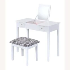 Other Vanity Desk In White Finish W/ Zebra Design Stool 33 Other Vanity Desk In White Finish W/ Zebra Design Stool -Home Furnishings Store 1500 1500 frame 0 2402