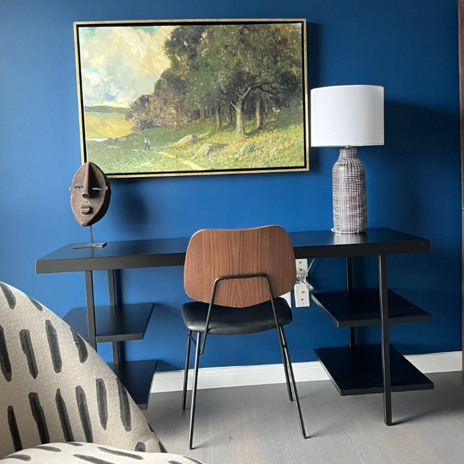 CB2 Stairway Black Wood Desk With Shelves 4 CB2 Stairway Black Wood Desk With Shelves - Image 2