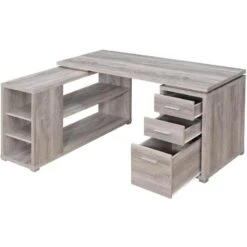 Other Reversible L Desk In Weathered Grey W/ Storage Drawers 15 Other Reversible L Desk In Weathered Grey W/ Storage Drawers -Home Furnishings Store 1500 1500 frame 0 2429