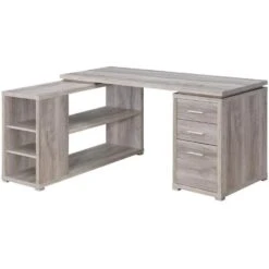 Other Reversible L Desk In Weathered Grey W/ Storage Drawers 16 Other Reversible L Desk In Weathered Grey W/ Storage Drawers -Home Furnishings Store 1500 1500 frame 0 2430