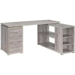 Other Reversible L Desk In Weathered Grey W/ Storage Drawers 17 Other Reversible L Desk In Weathered Grey W/ Storage Drawers -Home Furnishings Store 1500 1500 frame 0 2431