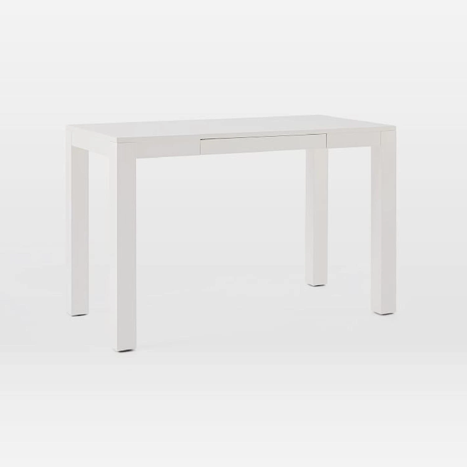 West Elm White Parsons Desk 6 West Elm White Parsons Desk - Image 4