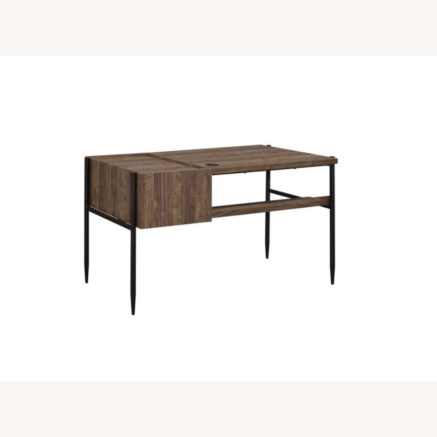 Other Writing Desk In Aged Walnut Finish W/ Outlet 4 Other Writing Desk In Aged Walnut Finish W/ Outlet - Image 2