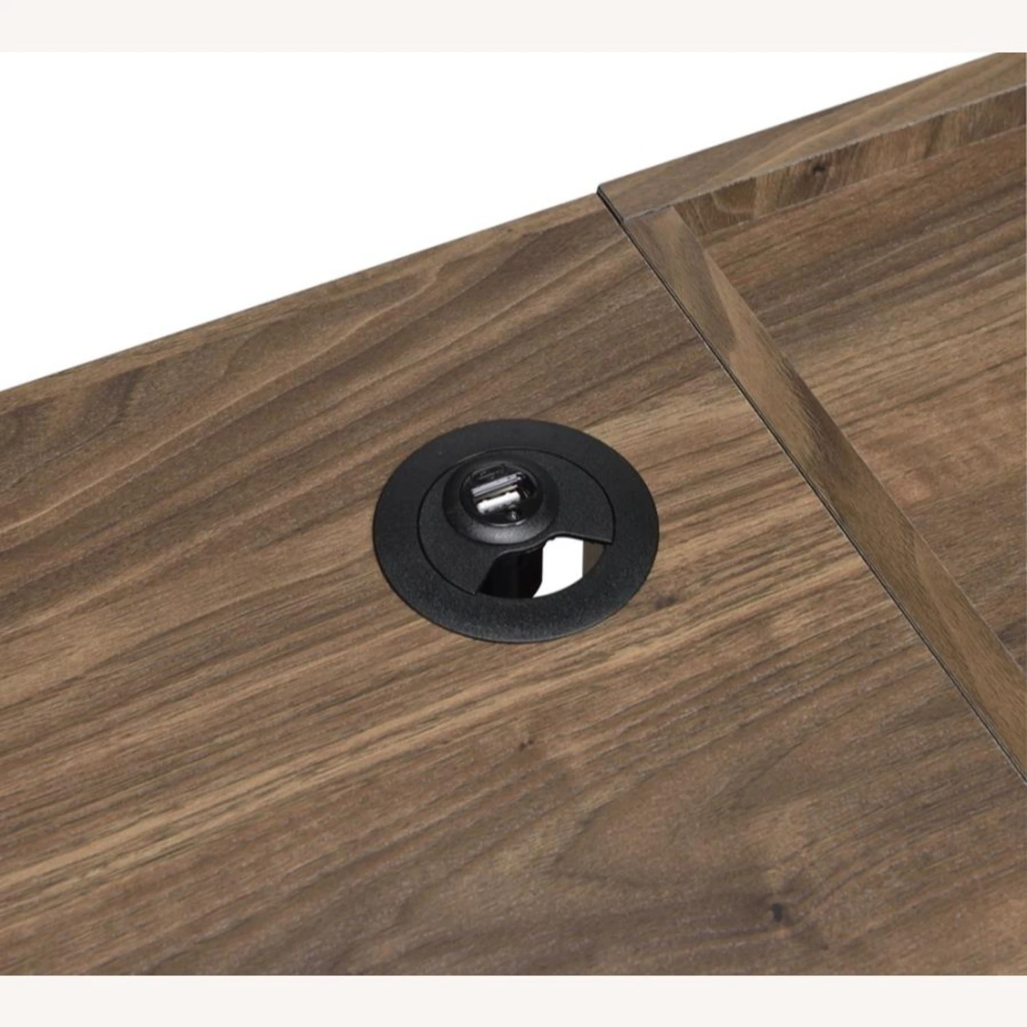 Other Writing Desk In Aged Walnut Finish W/ Outlet 8 Other Writing Desk In Aged Walnut Finish W/ Outlet - Image 6