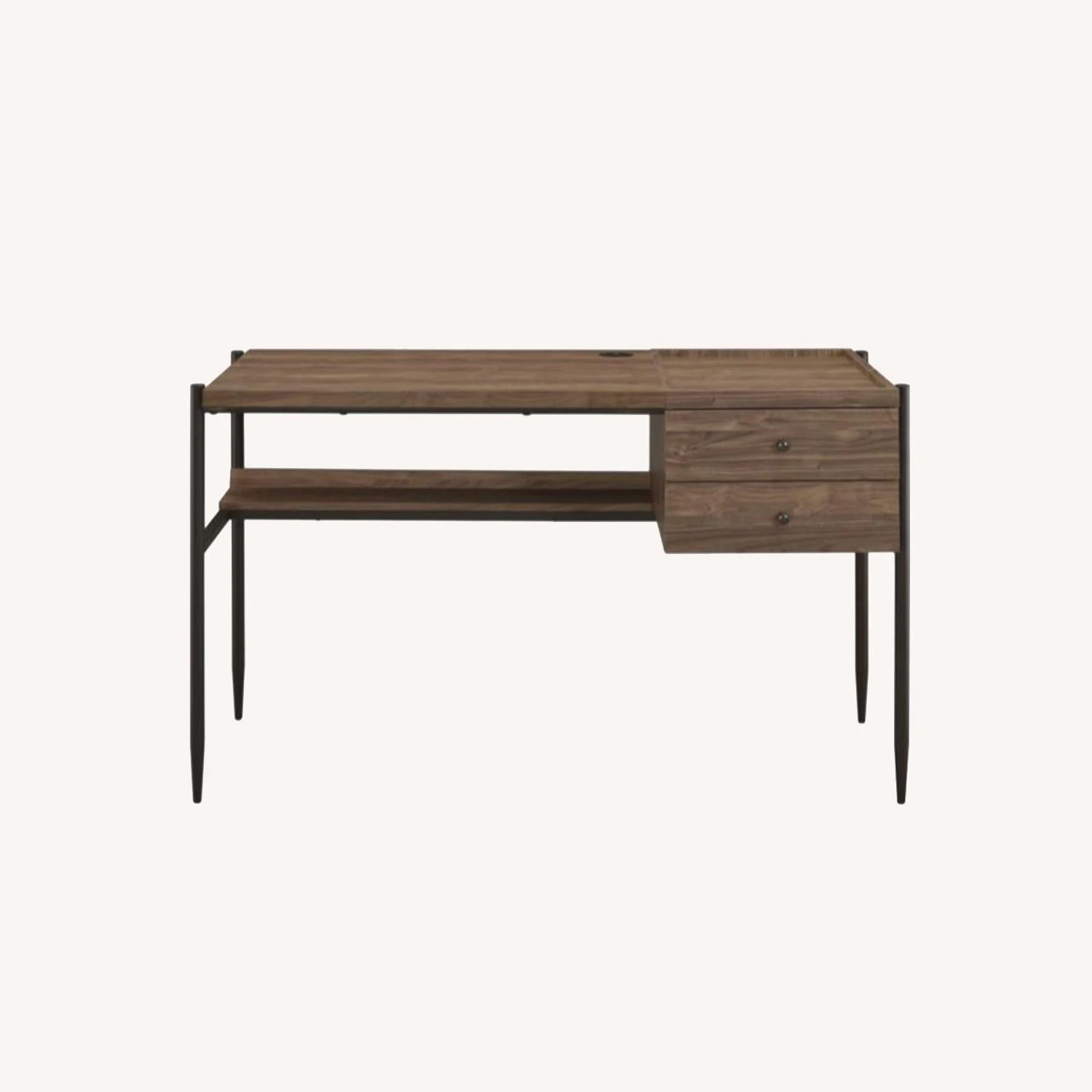 Other Writing Desk In Aged Walnut Finish W/ Outlet 11 Other Writing Desk In Aged Walnut Finish W/ Outlet - Image 9