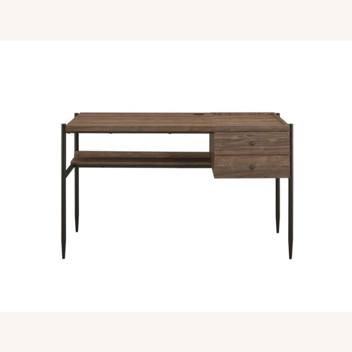 Other Writing Desk In Aged Walnut Finish W/ Outlet 15 Other Writing Desk In Aged Walnut Finish W/ Outlet - Image 13