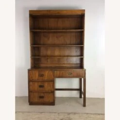 Vintage Campaign Style Writing Desk With Shelving -Home Furnishings Store 1500 1500 frame 0 2557