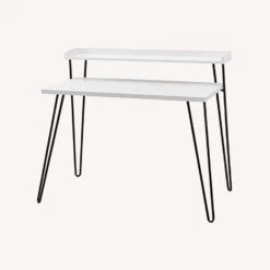 Ameriwood Homehaven White Retro Desk With Riser -Home Furnishings Store 1500 1500 frame 0 2597