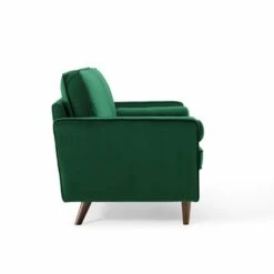 Other Modern Loveseat In Green Velvet Finish