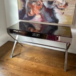 Uttermost Mirrored Lexington Desk With Stool -Home Furnishings Store 1500 1500 frame 0 2637