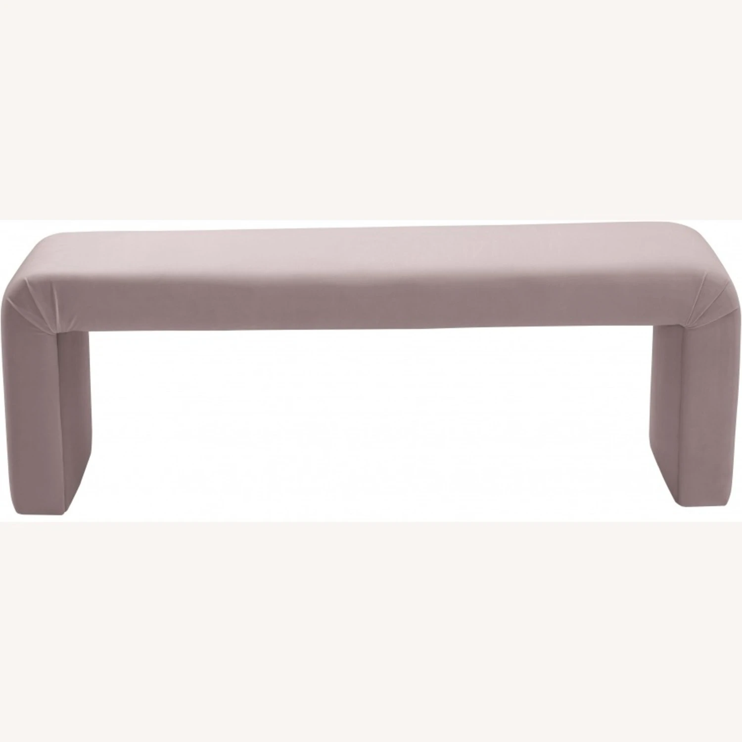 Other Contemporary Style Bench In Pink Velvet Finish 4 Other Contemporary Style Bench In Pink Velvet Finish - Image 2