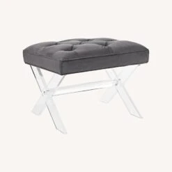 Other Bench In Gray Button Tufted Seat & Acrylic Legs 11 Other Bench In Gray Button Tufted Seat & Acrylic Legs -Home Furnishings Store 1500 1500 frame 0 2666