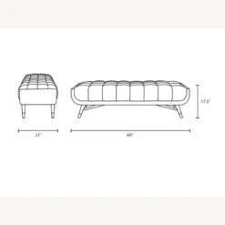 Other 60" Bench In Ivory Velvet With Black Legs Finish -Home Furnishings Store 1500 1500 frame 0 2723