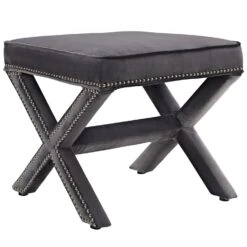 Other Bench In Gray Fabric W/ Elegant Nailhead Trim -Home Furnishings Store 1500 1500 frame 0 2753