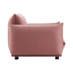 Other Armchair In Dust Velvet Performance Upholstery