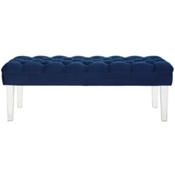 Other Bench In Navy Velvet Fabric W Clear Acrylic Legs 12 Other Bench In Navy Velvet Fabric W Clear Acrylic Legs -Home Furnishings Store 1500 1500 frame 0 2766