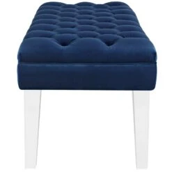 Other Bench In Navy Velvet Fabric W Clear Acrylic Legs 13 Other Bench In Navy Velvet Fabric W Clear Acrylic Legs -Home Furnishings Store 1500 1500 frame 0 2767