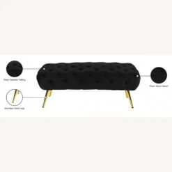 Other Bench In Black Velvet W/ Button-Tufted Seat -Home Furnishings Store 1500 1500 frame 0 2806