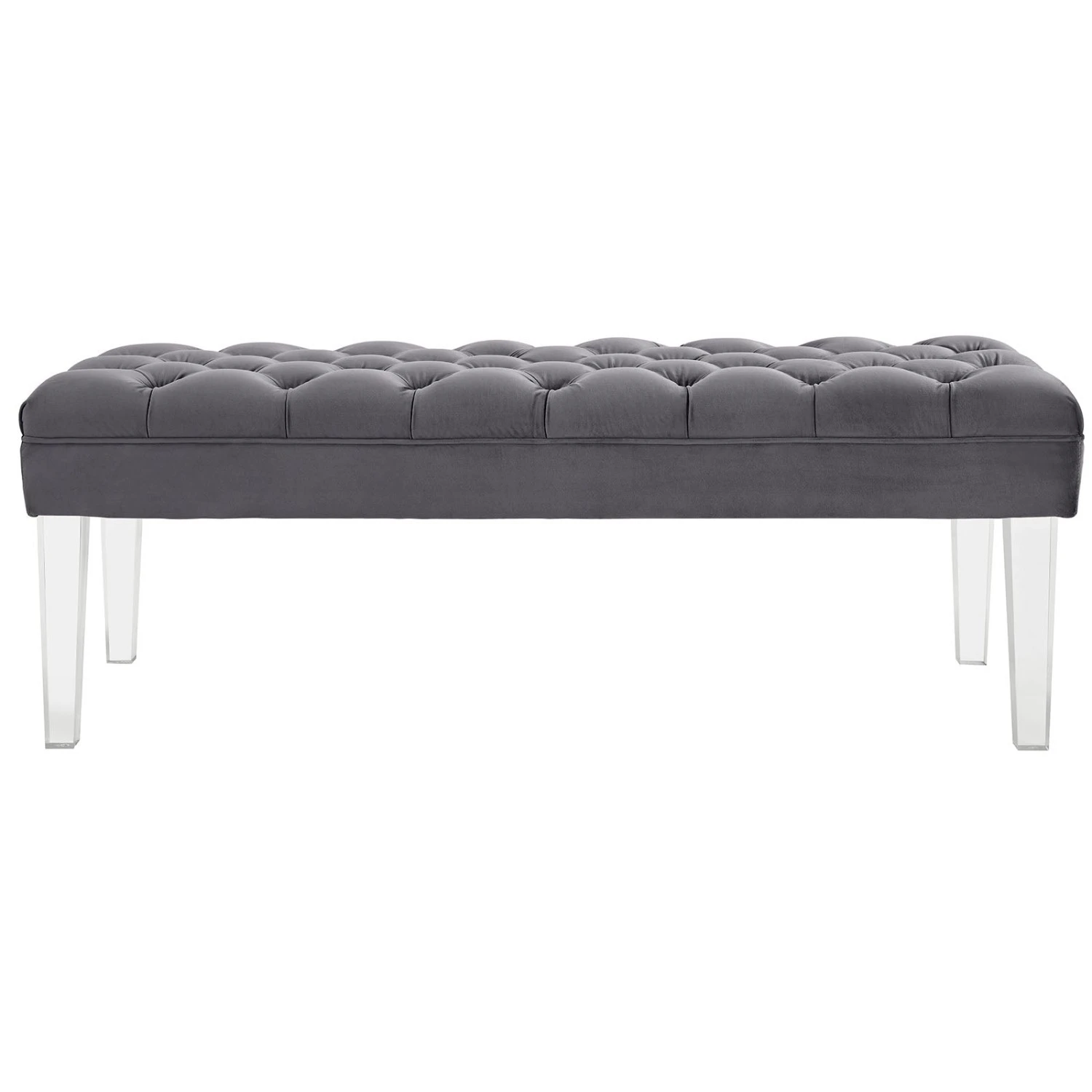 Other Bench In Grey Performance Velvet Upholstery 3 Other Bench In Grey Performance Velvet Upholstery