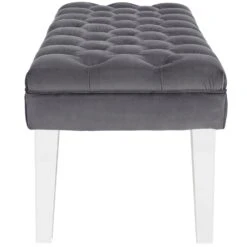 Other Bench In Grey Performance Velvet Upholstery 10 Other Bench In Grey Performance Velvet Upholstery -Home Furnishings Store 1500 1500 frame 0 2831