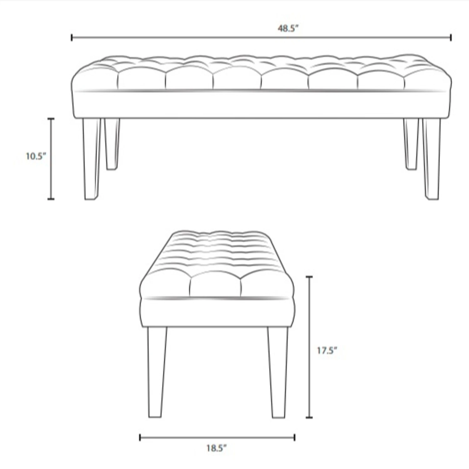 Other Bench In Grey Performance Velvet Upholstery 8 Other Bench In Grey Performance Velvet Upholstery - Image 6