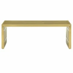 Other Modern Bench In Gold Stainless Steel Base