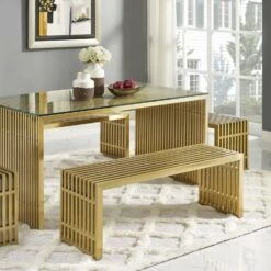 Other Modern Bench In Gold Stainless Steel Base -Home Furnishings Store 1500 1500 frame 0 2894